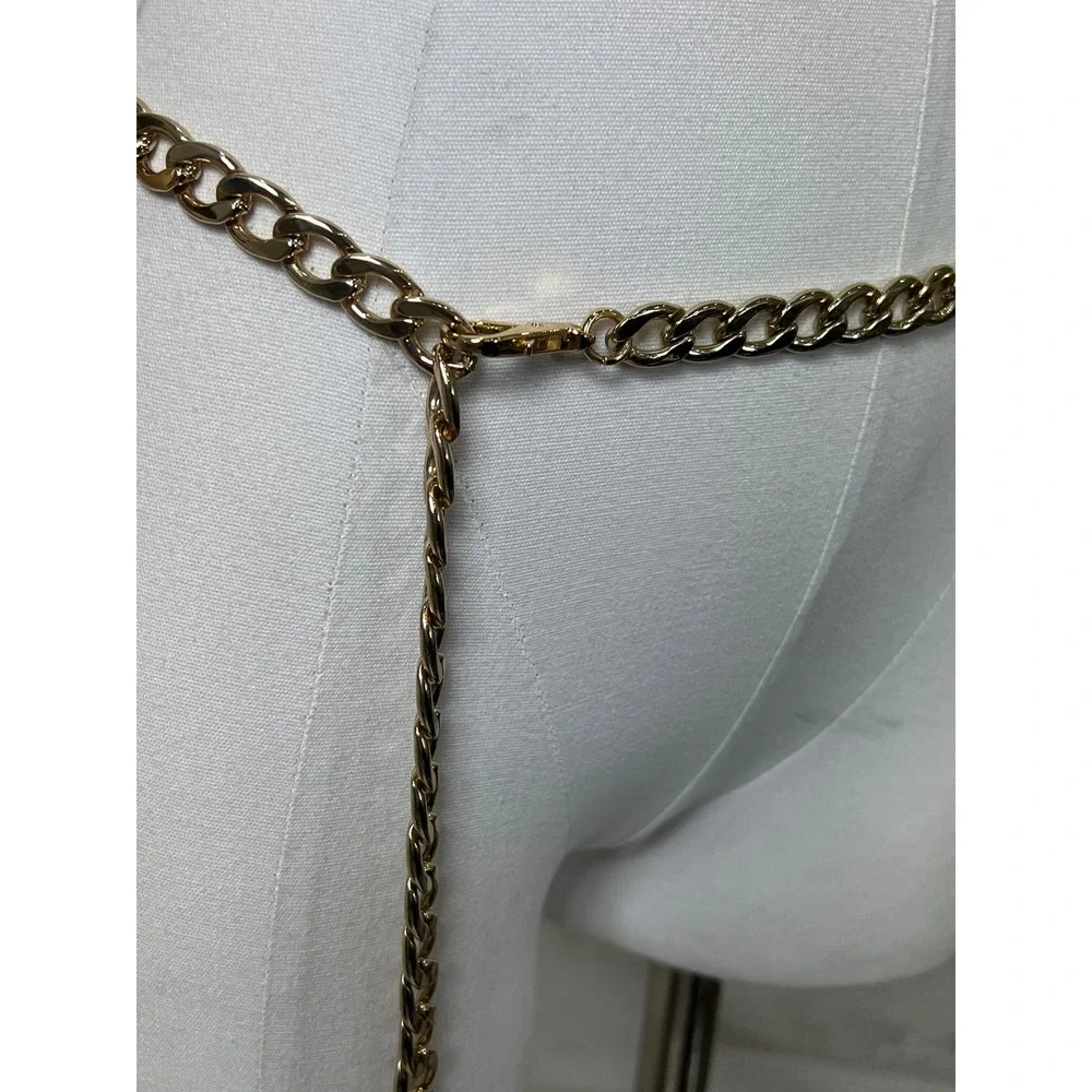 Gold Tone Chunky Chain Belt One Size Fits Most‎